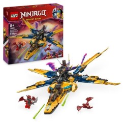 LEGO NINJAGO 71833 Le super avion tempete de Ras et Arin - Jeu de cons
