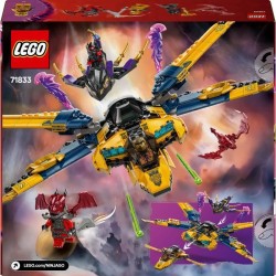 LEGO NINJAGO 71833 Le super avion tempete de Ras et Arin - Jeu de cons