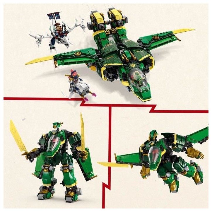 LEGO NINJAGO 71845 L'Avion-Robot De Lloyd - Jeu De Construction Pour Garçon Des 9 Ans LEGO NINJAGO 71845 L'Avion-Robot De Lloyd - Jeu De Construction Pour Garçon Des 9 Ans
