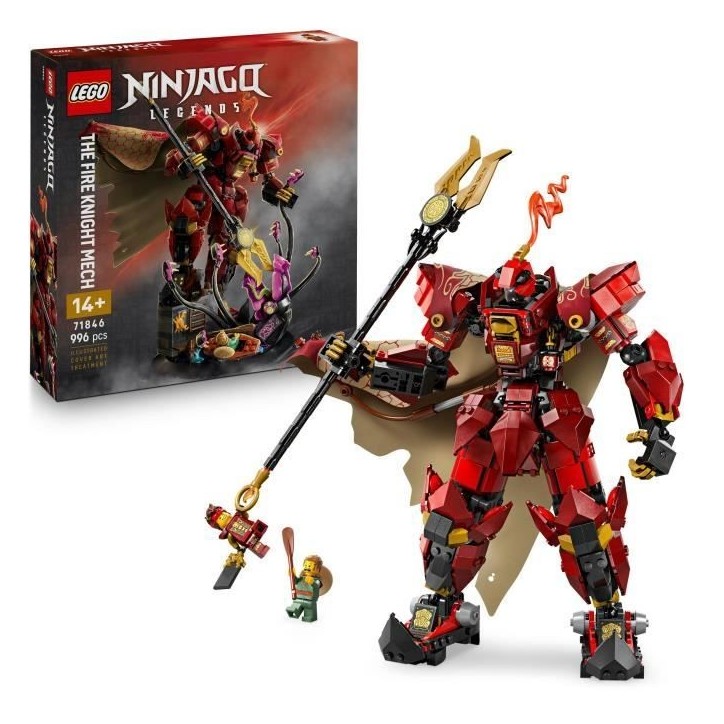 LEGO NINJAGO 71846 Le Robot du Chevalier de Feu - Jeu de Construction Garçon 14 Ans - Kai LEGO NINJAGO 71846 Le Robot du Chevalier de Feu - Jeu de Construction Garçon 14 Ans - Kai