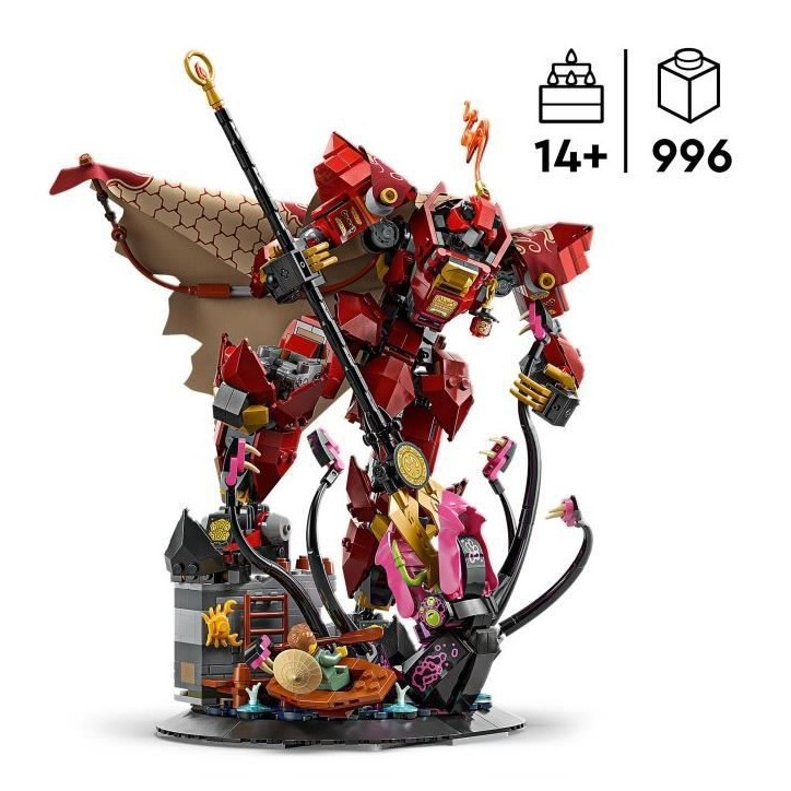 LEGO NINJAGO 71846 Le Robot du Chevalier de Feu - Jeu de Construction Garçon 14 Ans - Kai LEGO NINJAGO 71846 Le Robot du Chevalier de Feu - Jeu de Construction Garçon 14 Ans - Kai