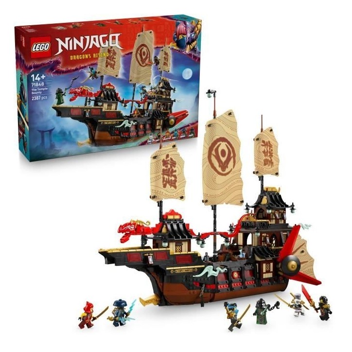 LEGO NINJAGO 71848 Le Temple Bounty - Jeu de construction pour garçon des 14 ans - Bateau LEGO NINJAGO 71848 Le Temple Bounty - Jeu de construction pour garçon des 14 ans - Bateau