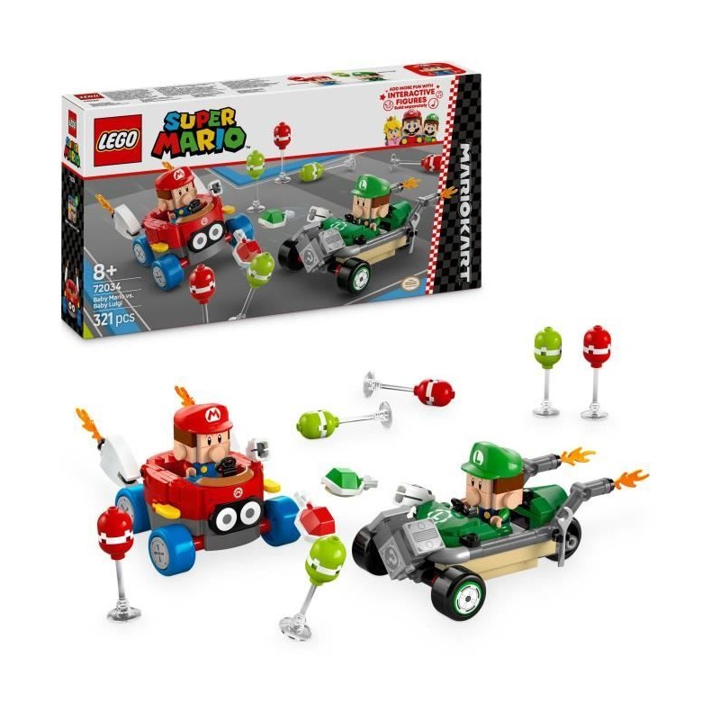 LEGO Super Mario 72034 Mario Kart – Bébé Mario contre Bébé Luigi LEGO Super Mario 72034 Mario Kart – Bébé Mario contre Bébé Luigi