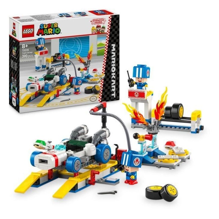 LEGO Super Mario 72035 Mario Kart – Garage de Toad - Jouet Nintendo personnalisable