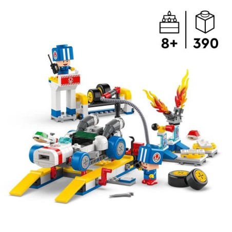 LEGO Super Mario 72035 Mario Kart – Garage de Toad - Jouet Nintendo personnalisable