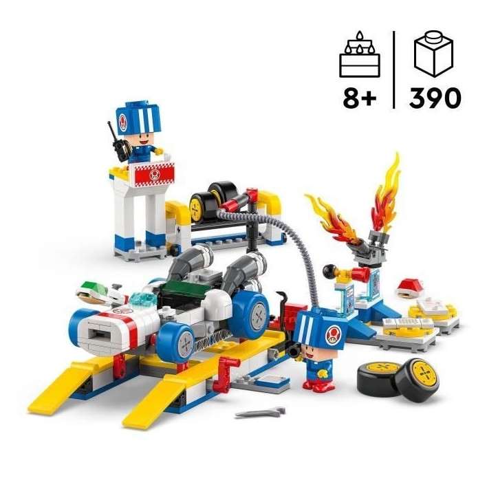 LEGO Super Mario 72035 Mario Kart – Garage de Toad - Jouet Nintendo personnalisable