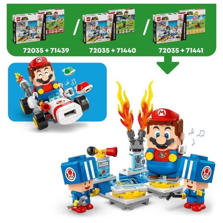 LEGO Super Mario 72035 Mario Kart – Garage de Toad - Jouet Nintendo personnalisable