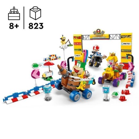 LEGO Super Mario 72036 Mario Kart – Bébé Peach et ensemble de grand prix - Jouet moto
