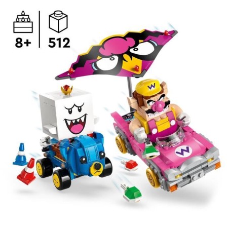 LEGO Super Mario 72038 Mario Kart – Wario et Roi Boo - Jeu de Construction des 8 ans