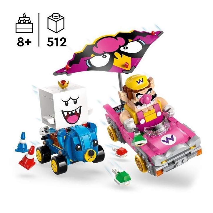 LEGO Super Mario 72038 Mario Kart – Wario et Roi Boo - Jeu de Construction des 8 ans LEGO Super Mario 72038 Mario Kart – Wario et Roi Boo - Jeu de Construction des 8 ans