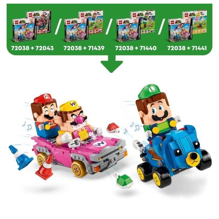 LEGO Super Mario 72038 Mario Kart – Wario et Roi Boo - Jeu de Construction des 8 ans LEGO Super Mario 72038 Mario Kart – Wario et Roi Boo - Jeu de Construction des 8 ans