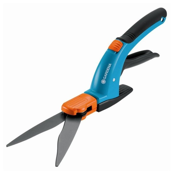 GARDENA Cisailles a gazon orientable Comfort – Lames ondulées 360° – Patin de guidage – Revetement antiadhérence GARDENA Cisailles a gazon orientable Comfort – Lames ondulées 360° – Patin de guidage – Revetement antiadhérence