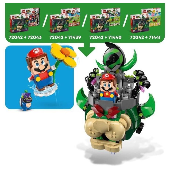 LEGO Super Mario 72042 Prince Florian et Château de Bowser - Jeu enfant des 9 ans LEGO Super Mario 72042 Prince Florian et Château de Bowser - Jeu enfant des 9 ans