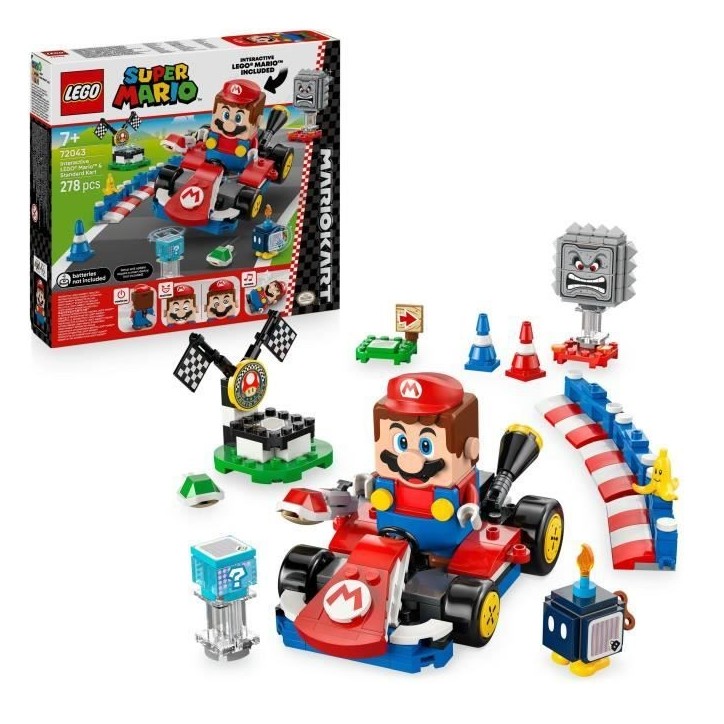 LEGO Mario Kart 72043 Mario Interactif et Kart Standard - Jouet enfant des 7 ans LEGO Mario Kart 72043 Mario Interactif et Kart Standard - Jouet enfant des 7 ans