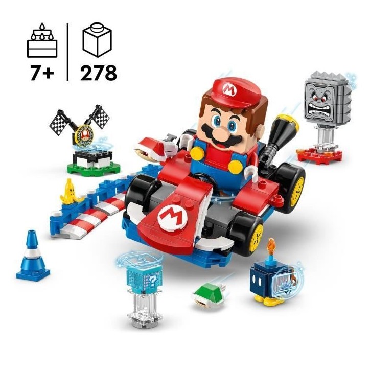 LEGO Mario Kart 72043 Mario Interactif et Kart Standard - Jouet enfant des 7 ans LEGO Mario Kart 72043 Mario Interactif et Kart Standard - Jouet enfant des 7 ans