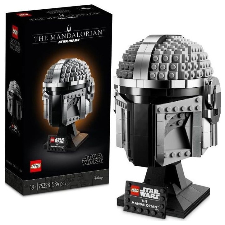 LEGO 75328 Star Wars Le Casque Du Mandalorien Maquette de Collection a Construire, Décoration et Cadeau Pour Adultes LEGO 75328 Star Wars Le Casque Du Mandalorien Maquette de Collection a Construire, Décoration et Cadeau Pour Adultes