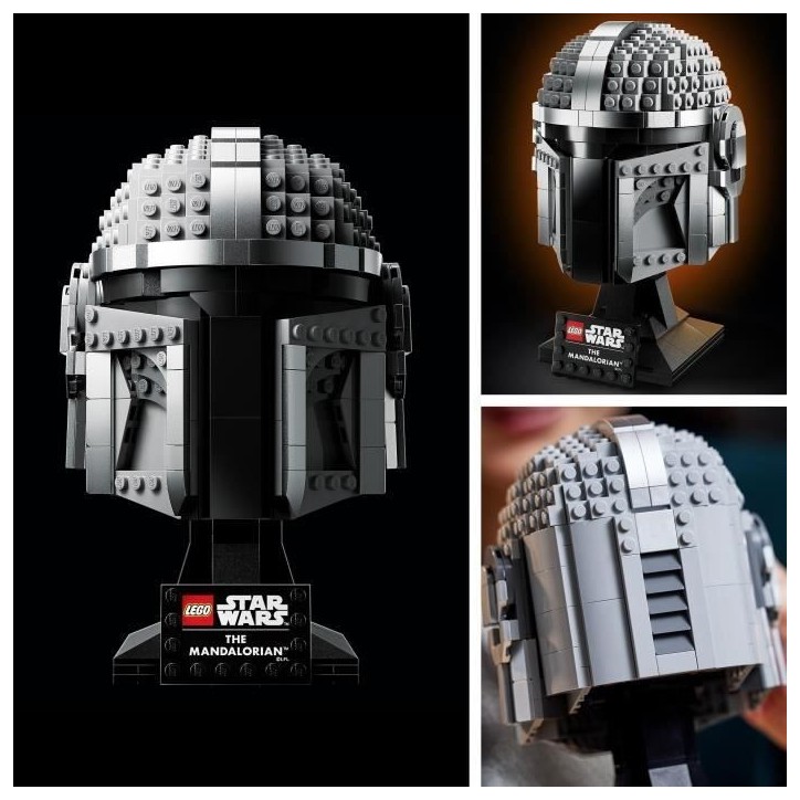 LEGO 75328 Star Wars Le Casque Du Mandalorien Maquette de Collection a Construire, Décoration et Cadeau Pour Adultes LEGO 75328 Star Wars Le Casque Du Mandalorien Maquette de Collection a Construire, Décoration et Cadeau Pour Adultes