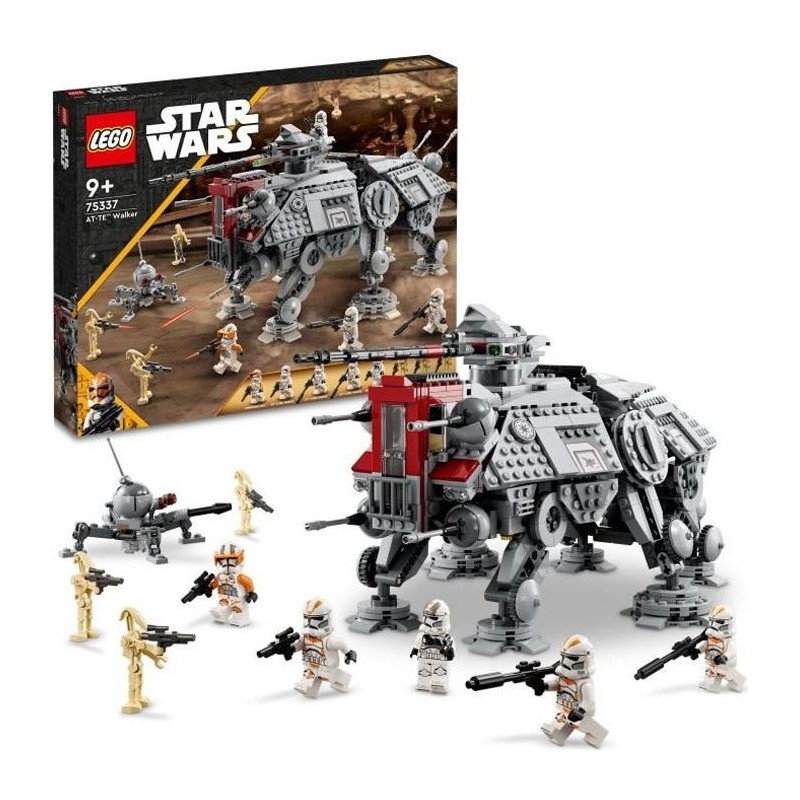 LEGO 75337 Star Wars Le Marcheur AT-TE, Jouet, Figurines Droides de Co