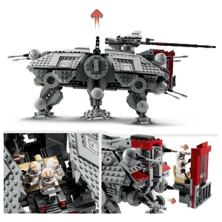 LEGO 75337 Star Wars Le Marcheur AT-TE, Jouet, Figurines Droides de Combat, Clone Trooper, La Revanche des Sith, Enfants Des 9 A LEGO 75337 Star Wars Le Marcheur AT-TE, Jouet, Figurines Droides de Combat, Clone Trooper, La Revanche des Sith, Enfants Des 9 A