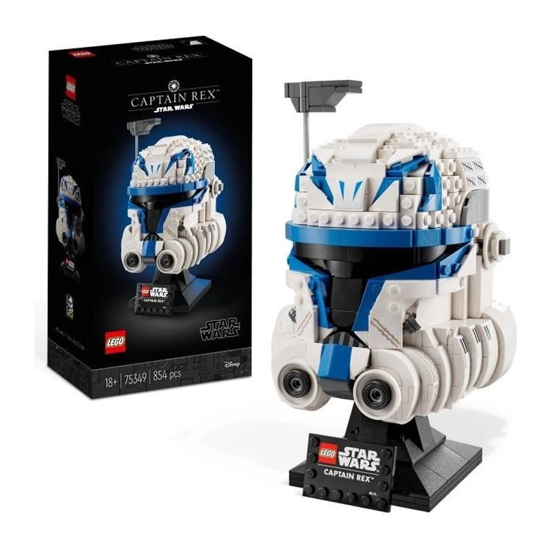 LEGO Star Wars 75349 Le Casque du Capitaine Rex, Maquette a Construire LEGO Star Wars 75349 Le Casque du Capitaine Rex, Maquette a Construire