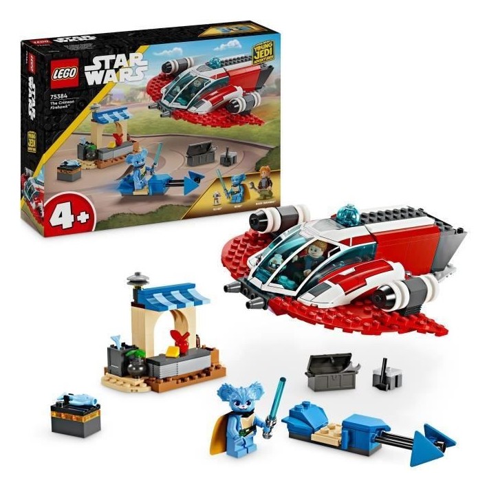 LEGO 75384 Star Wars Le Crimson Firehawk, Jouet de Construction avec Speeder Bike et Minifigurines