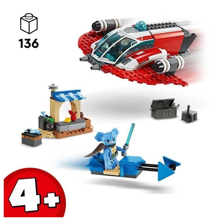 LEGO 75384 Star Wars Le Crimson Firehawk, Jouet de Construction avec Speeder Bike et Minifigurines
