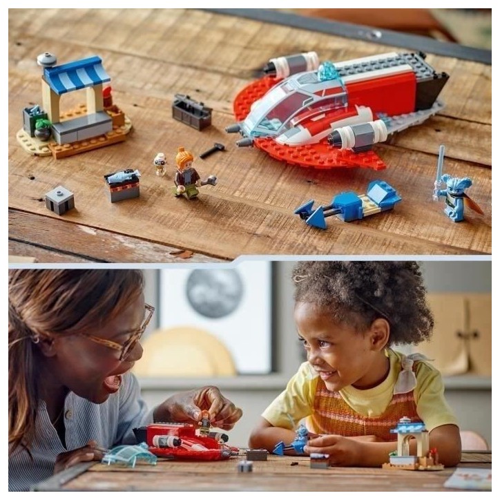 LEGO 75384 Star Wars Le Crimson Firehawk, Jouet de Construction avec Speeder Bike et Minifigurines