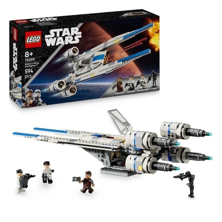 LEGO Star Wars 75399 Andor Le Chasseur Stellaire U-Wing de l'Alliance Rebelle, Jeu de construction des 8 Ans LEGO Star Wars 75399 Andor Le Chasseur Stellaire U-Wing de l'Alliance Rebelle, Jeu de construction des 8 Ans