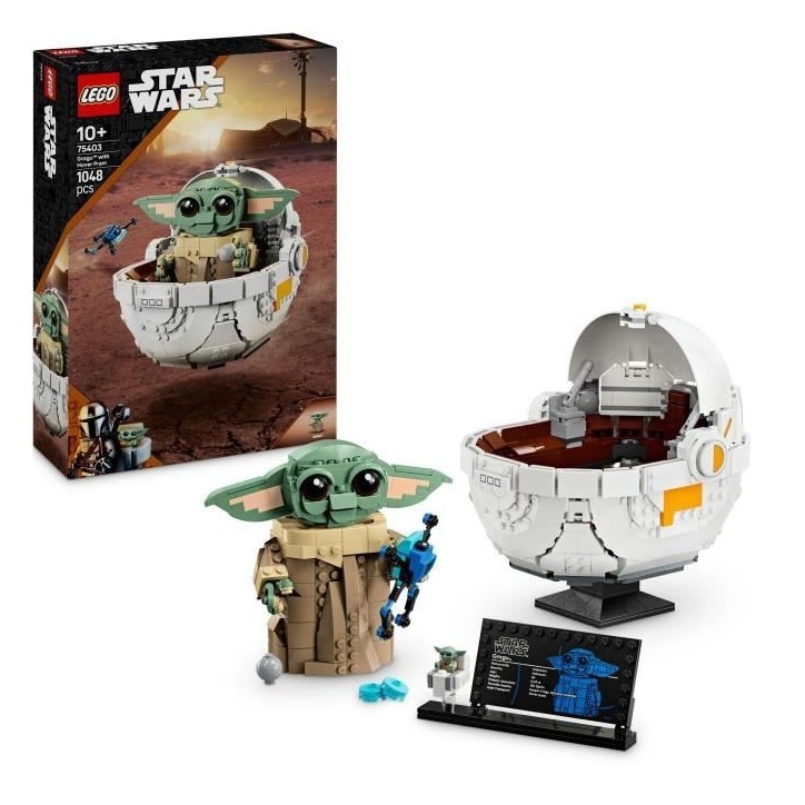 LEGO Star Wars : The Mandalorian 75403 Grogu et son landau - Jeu de construction 10 ans LEGO Star Wars : The Mandalorian 75403 Grogu et son landau - Jeu de construction 10 ans
