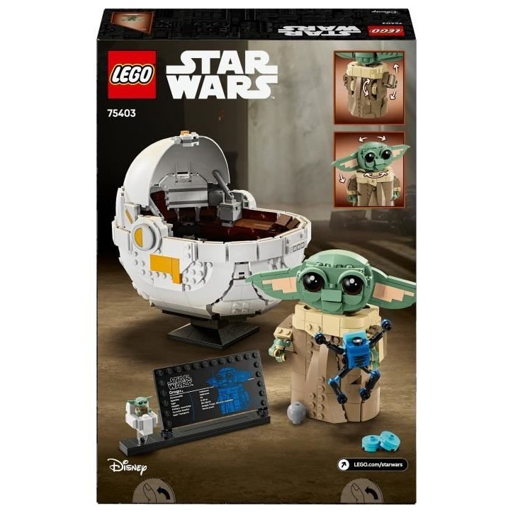 LEGO Star Wars : The Mandalorian 75403 Grogu et son landau - Jeu de construction 10 ans LEGO Star Wars : The Mandalorian 75403 Grogu et son landau - Jeu de construction 10 ans