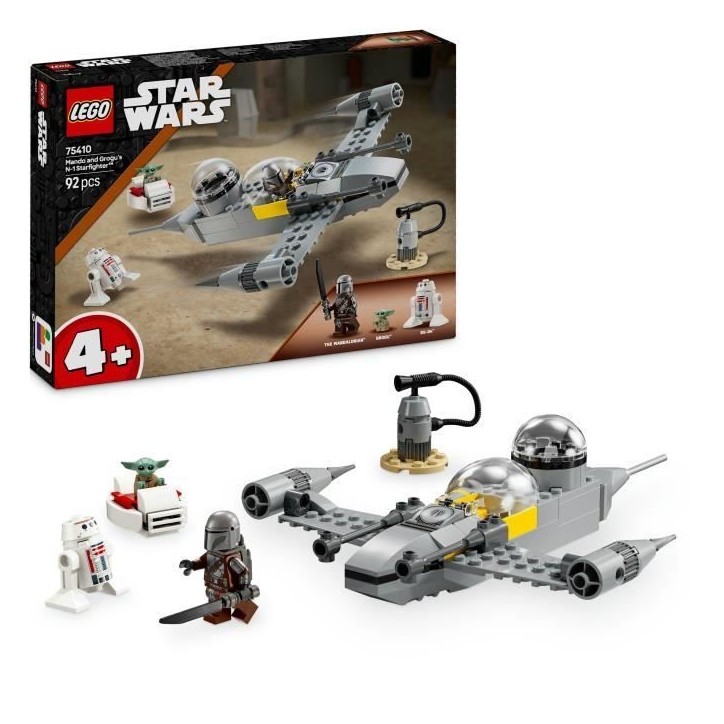 LEGO Star Wars : The Mandalorian 75410 Le chasseur N-1 de Mando et Grogu - Jeu des 4 ans LEGO Star Wars : The Mandalorian 75410 Le chasseur N-1 de Mando et Grogu - Jeu des 4 ans