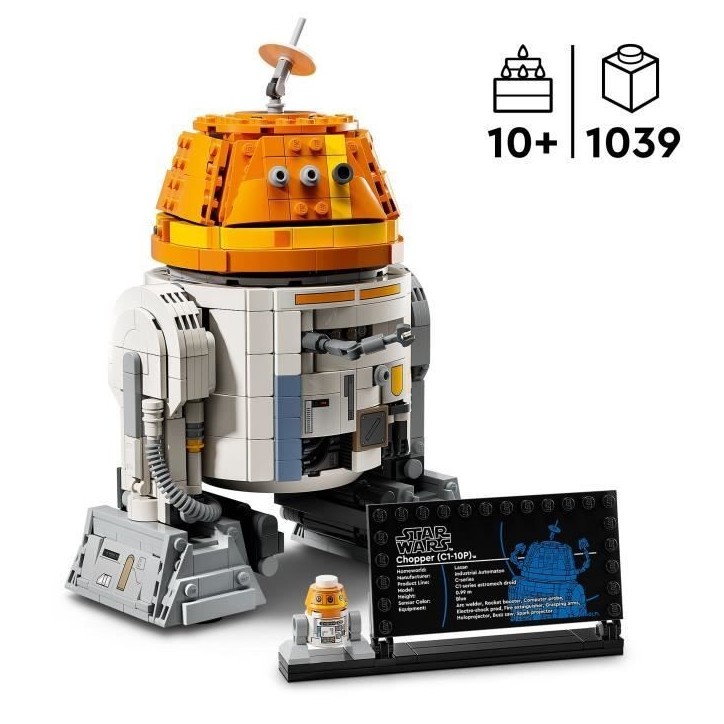 LEGO Star Wars 75416 Ahsoka Le Droide Astromécano Chopper (C1-10P), Jeu de construction, des 10 ans LEGO Star Wars 75416 Ahsoka Le Droide Astromécano Chopper (C1-10P), Jeu de construction, des 10 ans
