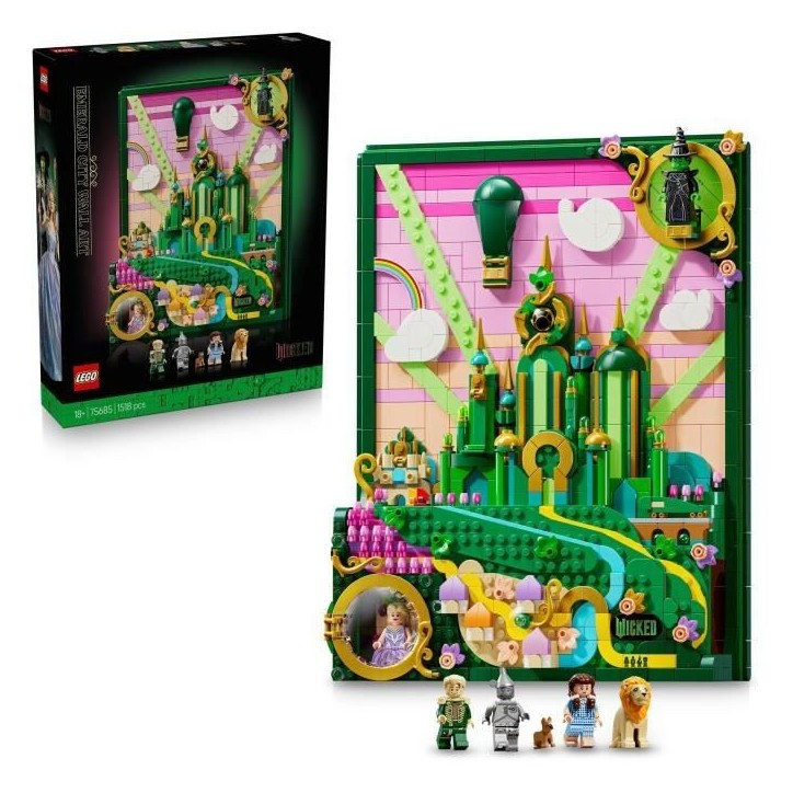 LEGO Wicked 75685 Tableau d'Emerald City - Set de Construction 3D pour Adulte - Maquette LEGO Wicked 75685 Tableau d'Emerald City - Set de Construction 3D pour Adulte - Maquette