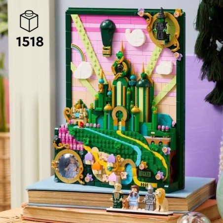 LEGO Wicked 75685 Tableau d'Emerald City - Set de Construction 3D pour Adulte - Maquette