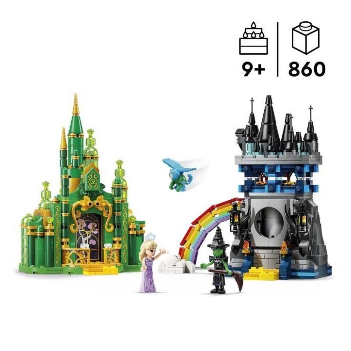 LEGO Wicked 75689 Emerald City et le Château de Kiamo Ko - Jouet de Construction des 9 ans LEGO Wicked 75689 Emerald City et le Château de Kiamo Ko - Jouet de Construction des 9 ans