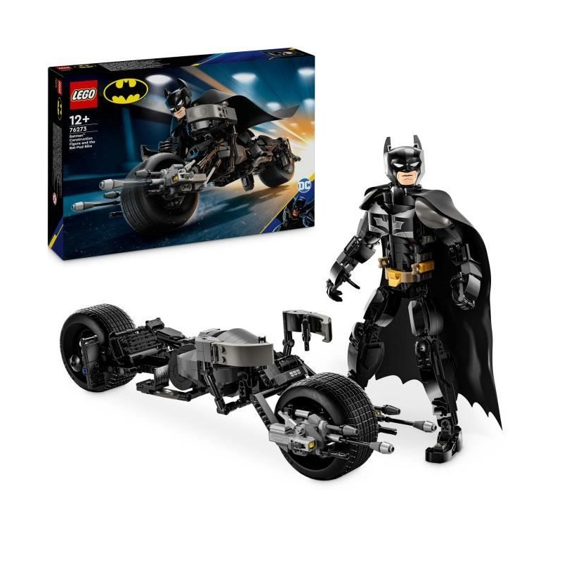 LEGO DC Batman 76273 La figurine de Batman a construire et la moto Bat LEGO DC Batman 76273 La figurine de Batman a construire et la moto Bat