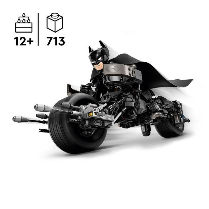 LEGO DC Batman 76273 La figurine de Batman a construire et la moto Bat-Pod LEGO DC Batman 76273 La figurine de Batman a construire et la moto Bat-Pod