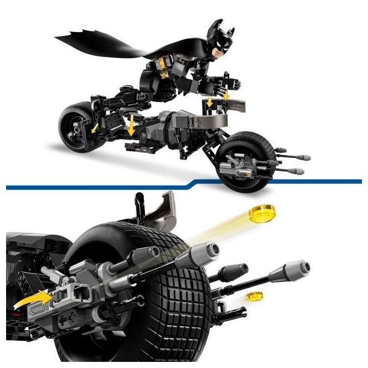 LEGO DC Batman 76273 La figurine de Batman a construire et la moto Bat-Pod LEGO DC Batman 76273 La figurine de Batman a construire et la moto Bat-Pod