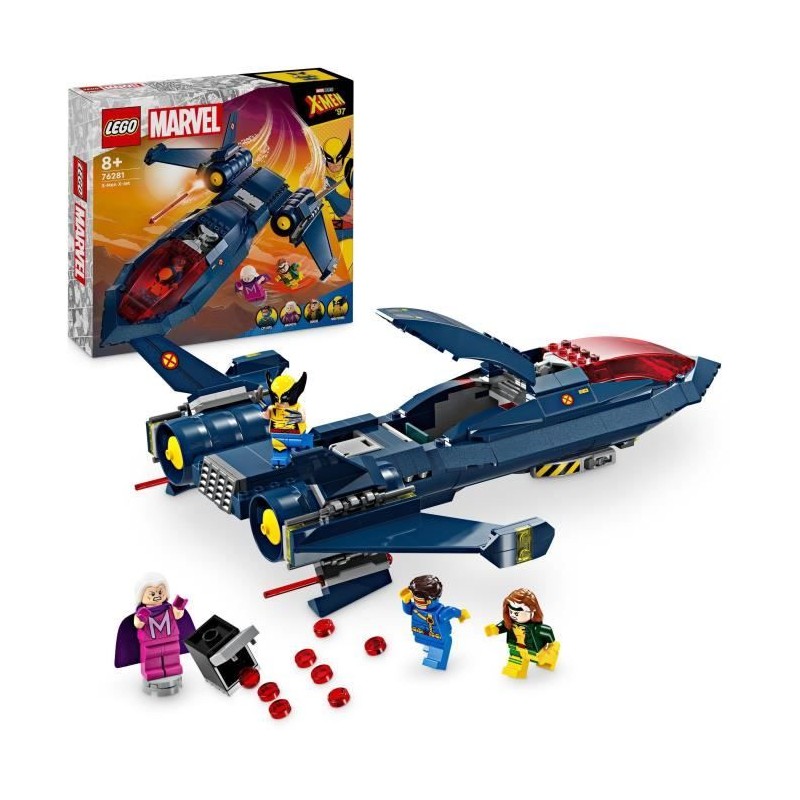 LEGO 76281 Marvel Le X-Jet des X-Men, Jouet d'Avion, Chasseur avec Min LEGO 76281 Marvel Le X-Jet des X-Men, Jouet d'Avion, Chasseur avec Min