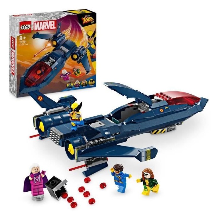 LEGO 76281 Marvel Le X-Jet des X-Men, Jouet d'Avion, Chasseur avec Minifigurines de Super-Héros : Wolverine LEGO 76281 Marvel Le X-Jet des X-Men, Jouet d'Avion, Chasseur avec Minifigurines de Super-Héros : Wolverine