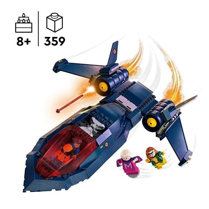 LEGO 76281 Marvel Le X-Jet des X-Men, Jouet d'Avion, Chasseur avec Minifigurines de Super-Héros : Wolverine LEGO 76281 Marvel Le X-Jet des X-Men, Jouet d'Avion, Chasseur avec Minifigurines de Super-Héros : Wolverine