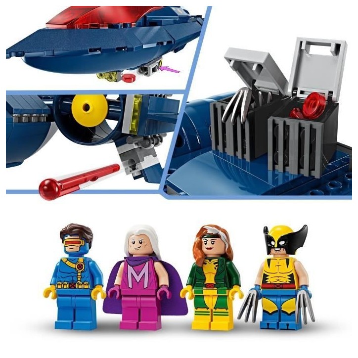 LEGO 76281 Marvel Le X-Jet des X-Men, Jouet d'Avion, Chasseur avec Minifigurines de Super-Héros : Wolverine LEGO 76281 Marvel Le X-Jet des X-Men, Jouet d'Avion, Chasseur avec Minifigurines de Super-Héros : Wolverine