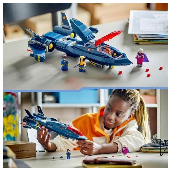 LEGO 76281 Marvel Le X-Jet des X-Men, Jouet d'Avion, Chasseur avec Minifigurines de Super-Héros : Wolverine LEGO 76281 Marvel Le X-Jet des X-Men, Jouet d'Avion, Chasseur avec Minifigurines de Super-Héros : Wolverine