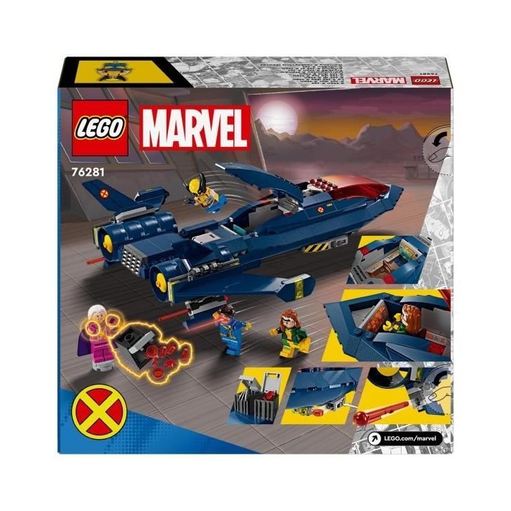 LEGO 76281 Marvel Le X-Jet des X-Men, Jouet d'Avion, Chasseur avec Minifigurines de Super-Héros : Wolverine LEGO 76281 Marvel Le X-Jet des X-Men, Jouet d'Avion, Chasseur avec Minifigurines de Super-Héros : Wolverine