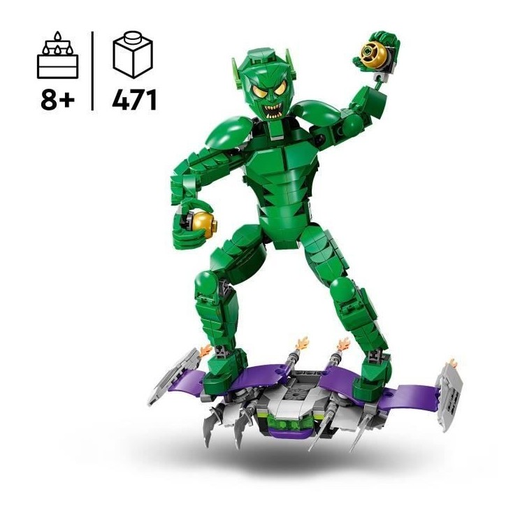 LEGO Marvel 76284 Figurine du Bouffon Vert a Construire Jouet Enfant Super-héros LEGO Marvel 76284 Figurine du Bouffon Vert a Construire Jouet Enfant Super-héros