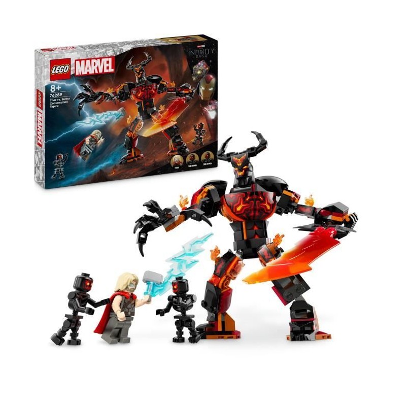 LEGO Marvel 76289 Figurine de Thor contre Surtur a construire, Set de LEGO Marvel 76289 Figurine de Thor contre Surtur a construire, Set de