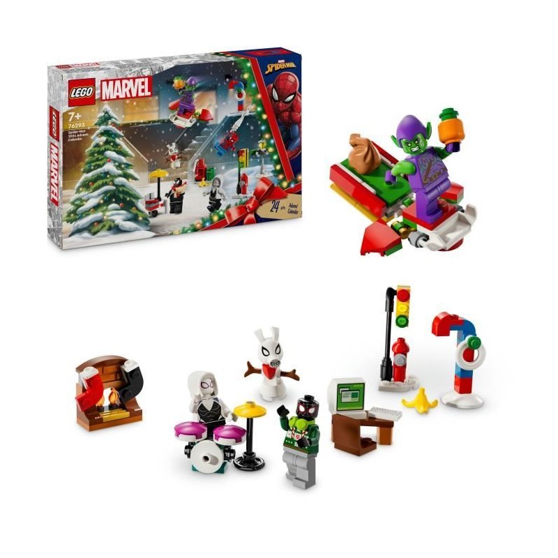 LEGO Marvel 76293 Calendrier de l'Avent Spider-Man 2024 - Cadeau Festi