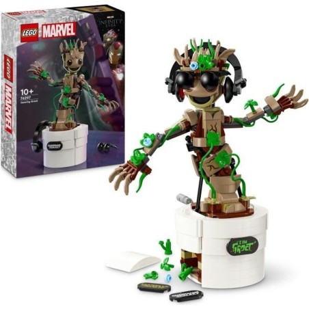 LEGO Marvel 76297 La danse de Bébé Groot, Jouet animé a construire