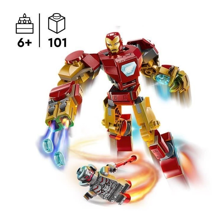 LEGO Marvel 76307 Le robot d'Iron Man contre Ultron - Jouet avec super héros des 6 ans