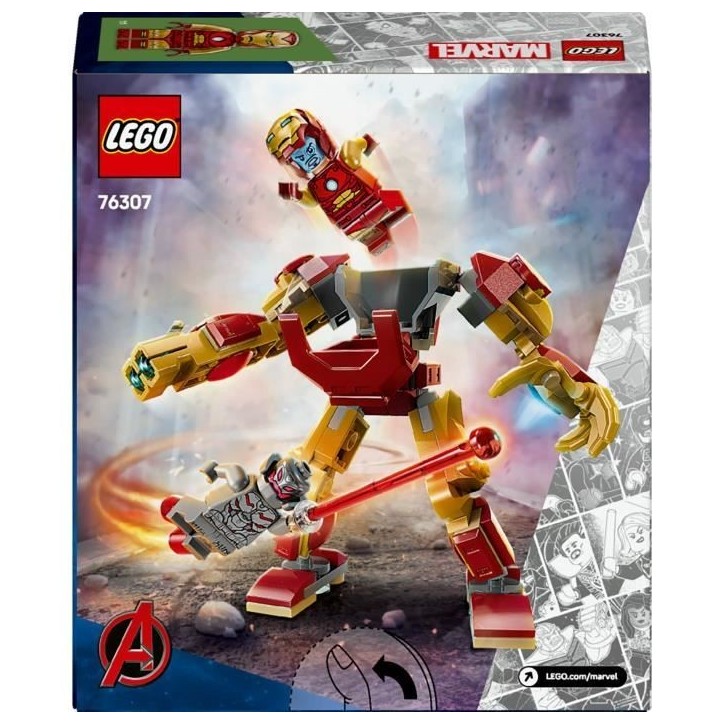 LEGO Marvel 76307 Le robot d'Iron Man contre Ultron - Jouet avec super héros des 6 ans